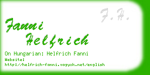 fanni helfrich business card